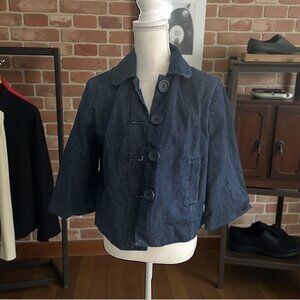 NEW YORK & COMPANY Denim Swing Jacket Coat Size Medium